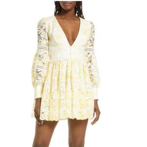 Bardot Venice Long Sleeve Lace Minidress
